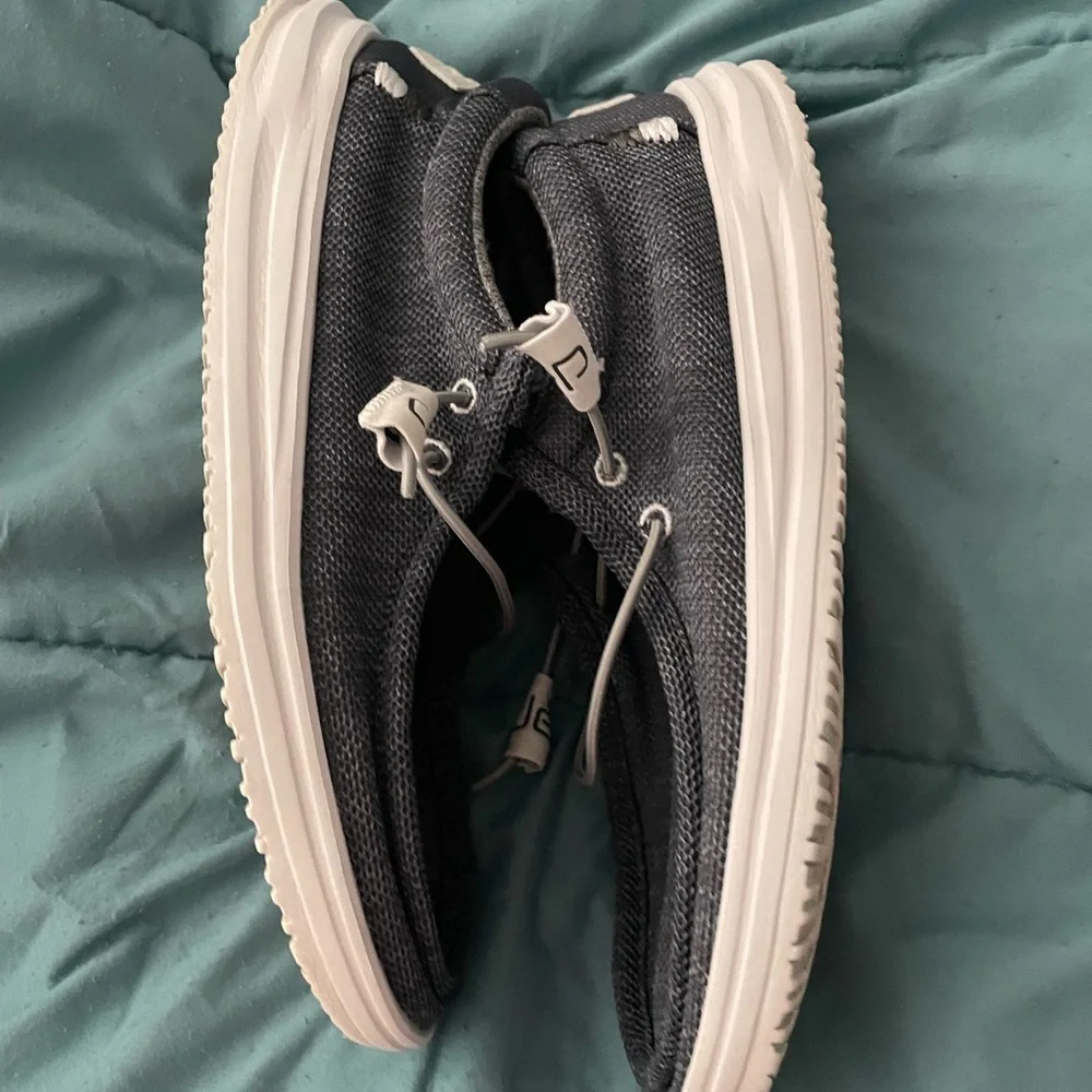 Hey Dude Navy Blue Knit Slip-On Loafers